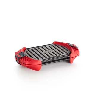 Lékué Lékué  grill mikrofalowy, opiekacz do kanapek, prasa do panini, 25,4 x 14 cm, czerwony 0220400R14M017 - Akcesoria i części do mikrofalówek - miniaturka - grafika 2