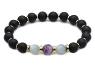 Bransoletki - Bransoletka kamienie naturalne znak zodiaku - Wodnik - miniaturka - grafika 1