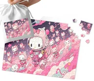 Puzzle - PUZZLE - HELLO KIT.TI KOTKI WZORY Z BAJEK PREZENT NA ŚWIĘTA 24el +WORECZEK - miniaturka - grafika 1