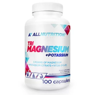 Allnutrition Tri Magnesium + Potassium 100 Kapsułek - Witaminy i minerały - miniaturka - grafika 1