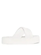 Klapki i japonki damskie - Tommy Jeans Klapki Tjw Lettering Flatform Sandal EN0EN02465 Écru - miniaturka - grafika 1