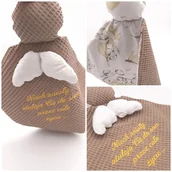 Pamiątka Chrztu Świętego - Aniołek - personalizowana przytulanka (kolory, tkaniny) - miniaturka - grafika 1