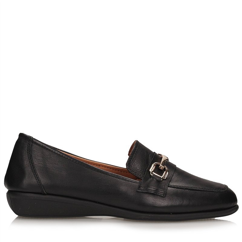 Klasyczne czarne mokasyny Toscanio ALBI 2202 - 40