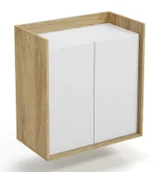 Szafki do salonu - Szafka modułowa dwudrzwiowa hikora + biel alpejska M3-G68 - miniaturka - grafika 1