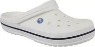 Klapki i japonki damskie - Crocs Crocs Crocband 11016-100 białe 37/38 - miniaturka - grafika 1
