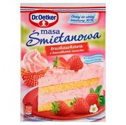 Ciasta i półprodukty do ciast - Dr. Oetker Masa śmietanowa truskawkowa 89 g - miniaturka - grafika 1