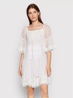 Sukienki - Iconique Sukienka letnia Amber IC22 021 Biały Regular Fit - grafika 1