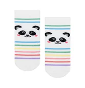 Skarpetki dla dzieci - Skarpetki dziecięce, z pandą, kremowe - miniaturka - grafika 1