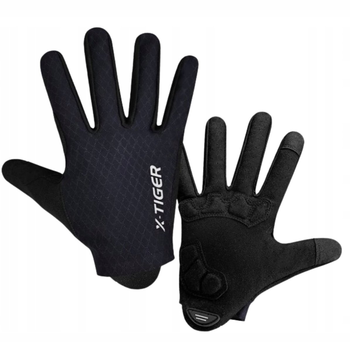 Rękawiczki Rowerowe Męskie Żelowe Pełne Dotykowe Na Rower Wygodne X-TIGER S