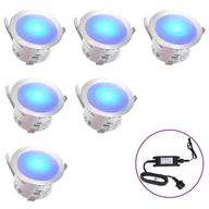 Lampy ogrodowe - vidaXL Lampy najazdowe LED, 6 szt., niebieskie światło 51534 - miniaturka - grafika 1