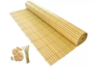 DWUSTRONNA MATA PCV, BALKONOWA 1x5m, bambus - Parawany - miniaturka - grafika 1