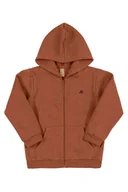 Bluzy dla chłopców - Chłopięca bluza z kapturem brązowa Up Baby r.98 - miniaturka - grafika 1