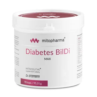 Mito-Pharma Diabetes BilDi Max, 90 kapsułek - Glukometry i akcesoria dla diabetyków - miniaturka - grafika 1
