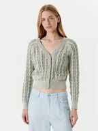 Swetry damskie - Guess Kardigan W5YR15 Z3OU0 Zielony Regular Fit - miniaturka - grafika 1