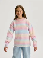 Swetry dla dziewczynek - Reserved - Sweter z domieszką wełny - wielobarwny - miniaturka - grafika 1