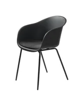 Krzesła - 2x designerskie krzesło do jadalni czarne krzesło kuchenne zestaw krzeseł metalowych plastikowych - miniaturka - grafika 1