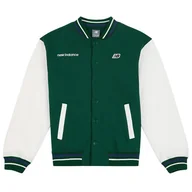 Bluzy damskie - Bluza New Balance LAKB0069NWG - zielona - miniaturka - grafika 1