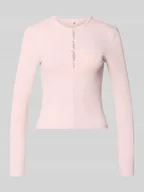 Bluzki damskie - bluzka z długim rękawem o kroju slim fit z mieszanki bawełny model 'FEMKE' - miniaturka - grafika 1