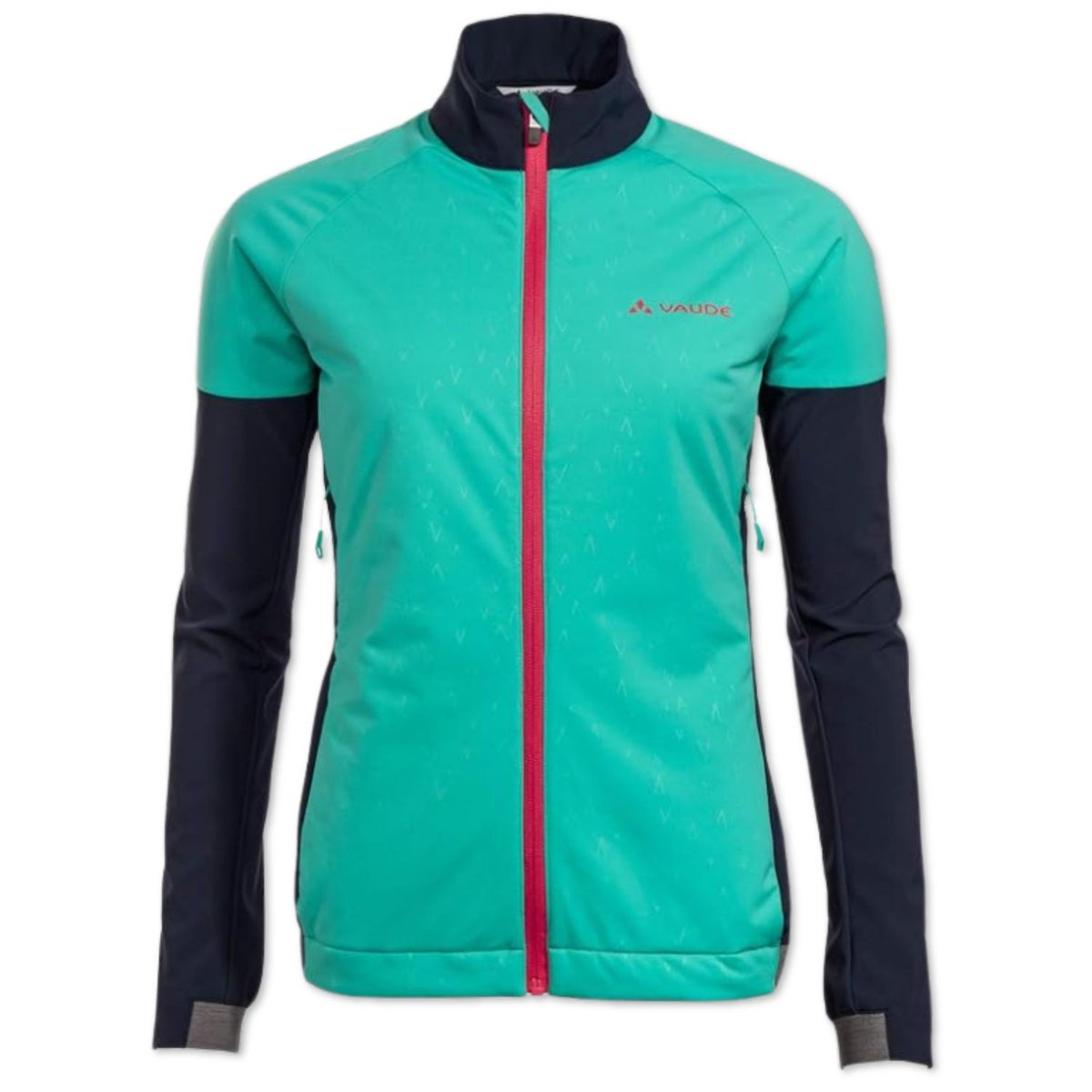 Kurtka damska Vaude Primasoft II rowerowa przeciwdeszczowa czarno zielona -S