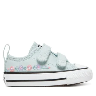 Trampki Converse Chuck Taylor All Star Florals A11785C Błękitny - Buty dla dziewczynek - miniaturka - grafika 1