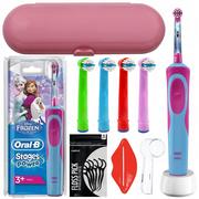 Szczoteczki do zębów - Szczoteczka Oral-B Vitality Frozen akumulator D12.513.1 + 4 color + etui różowe + osłonka - miniaturka - grafika 1