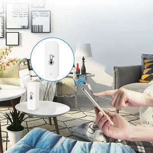 Inteligentny czujnik WiFi Alogy temperatury i wilgotności Tuya Smart Life Monitor termometr biały - Części i akcesoria do laptopów - miniaturka - grafika 2