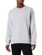 Bluzy męskie - United Colors of Benetton Męska bluza z kapturem, Melange Light Grey 501, XXL - miniaturka - grafika 1