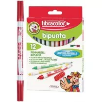Fibracolor PISAKI DWUSTRONNE DOUBLE POINT X12 - Flamastry - miniaturka - grafika 1