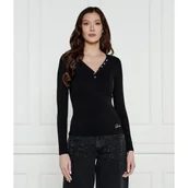 Bluzki damskie - GUESS Bluzka KYLA | Slim Fit - miniaturka - grafika 1