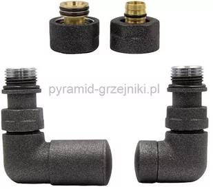 Varioterm Zawór regulacyjny Vision ze złączką PEX/CU - antracyt alu-pex - PEX 16mm lewy VIR15L(PEX) - Zawory i kraniki - miniaturka - grafika 1