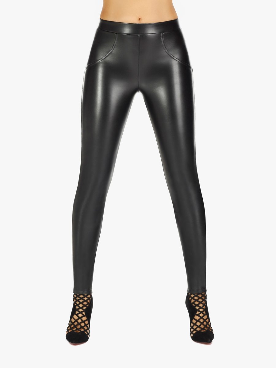 Damskie spodnie Kayla 200 DEN czarne Bas Bleu r.2XL