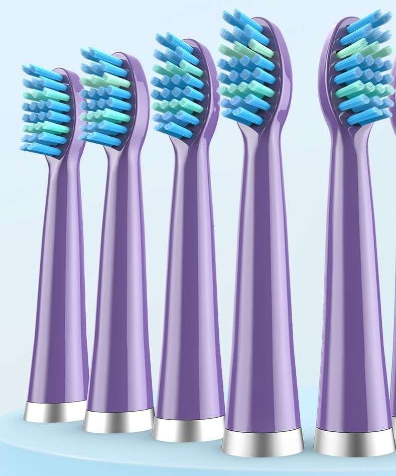 COULAX C8 Główka końcówka do szczoteczki sonicznej CIEMNO FIOLETOWA 5 szt.