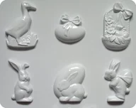 Wielkanoc - Forma do odlewów gipsu, motywy wielkanocne, 6 elementów - miniaturka - grafika 1
