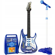 Instrumenty muzyczne dla dzieci - Gitara Elektryczna Dla Dzieci Mikrofon +Wzmacniacz - miniaturka - grafika 1