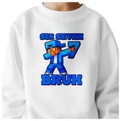 Bluzy dla dziewczynek - BLUZA DZIECIĘCA 67 SIX SEVEN BRUH DLA CHŁOPCA DZIEWCZYNKI 134-140 - miniaturka - grafika 1