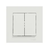 Wyłączniki światła i elektryczne - Schneider Electric Włącznik podwójny schodowy Miluz Ed biały - miniaturka - grafika 1