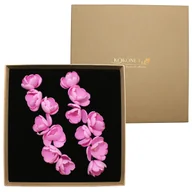 Kolczyki - Różowe Długie Kolczyki Kwiaty Letnie Candy Srebro Handmade - miniaturka - grafika 1