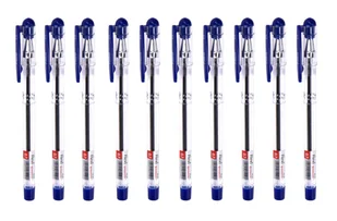 Zestaw 10 długopisów FLEXI ABRA niebieski wkład do BIURA SZKOŁY - Długopisy - miniaturka - grafika 1