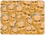 Podkładki pod mysz - PODKŁADKA POD MYSZKĘ PAPIEŻ JAN PAWEŁ 2 + IMIĘ 23x19CM DO LAPTOPA - miniaturka - grafika 1