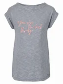 Koszulki i topy damskie - Damski t-shirt ciążowy w pasy szary Bellybutton Maternity, r.XL - miniaturka - grafika 1