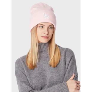 Czapka 47 Brand Mlb Los Angeles Dodgers Haymaker 47 Cuff Knit B-HYMKR12ACE-PK Różowy - Czapki damskie - miniaturka - grafika 1