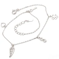 Bransoletki - Srebrna bransoletka na nogę - nieskończone szczęście - miniaturka - grafika 1