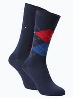 Skarpetki męskie - Tommy Hilfiger Skarpety pakowane po 2 szt. Mężczyźni Bawełna niebieski jednolity, 39-42 - miniaturka - grafika 1
