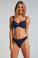 Majtki damskie - Hunkemöller Stringi Marine Niebieski - miniaturka - grafika 1