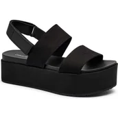 Sandały damskie - Calvin Klein Jeans Sandały | z dodatkiem skóry - miniaturka - grafika 1