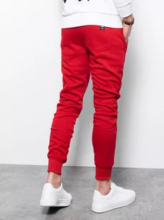 Spodnie męskie dresowe - czerwone V8 P867 - Spodnie męskie - miniaturka - grafika 4