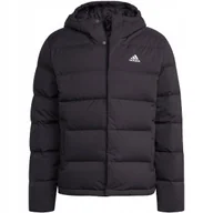 Kurtki męskie - Kurtka męska adidas Helionic Hooded Down czarna HG8751 XL - miniaturka - grafika 1