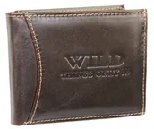 Portfele - Portfel Męski Skórzany WILD Skóra Licowa Mały Poziomy Bez Zapięcia RFID 5504 11 x 8,5 x 2 [cm] - miniaturka - grafika 1