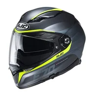 Kaski motocyklowe - HJC Helmets Męski kask motocyklowy, czarny/żółty, rozmiar M - miniaturka - grafika 1