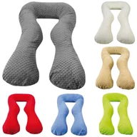 Poduszki do karmienia - poduszka minky dla kobiet w ciąży, uniwersalna,duża,komfortowa, poduszka minky dla kobiet w ciąży, uniwersalna,duża,komfortowa, (wzór: czerwony) - miniaturka - grafika 1